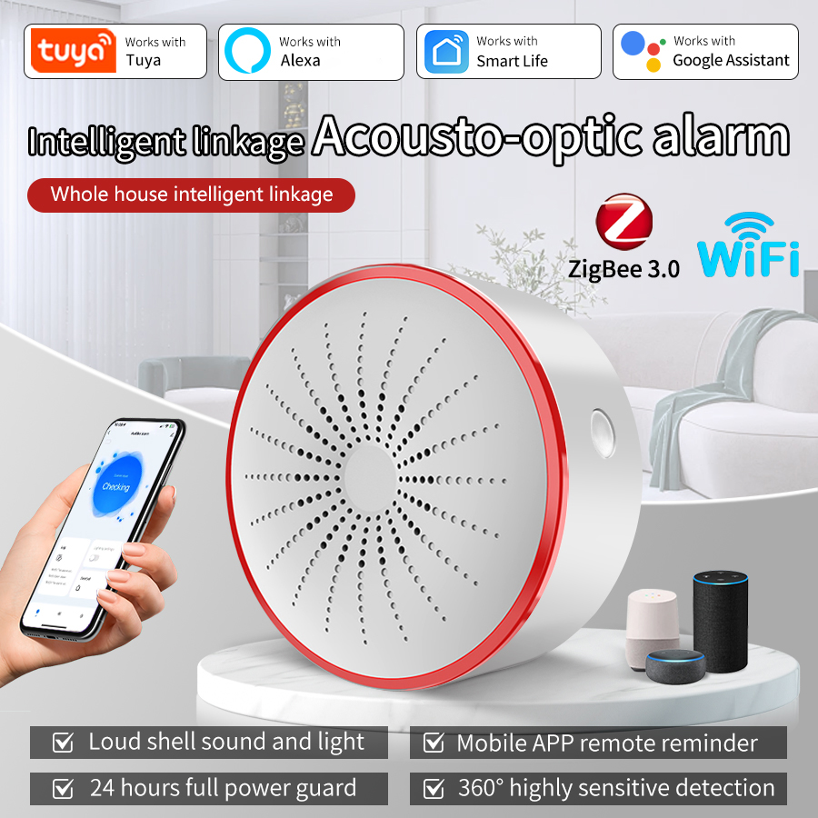 Home Security Siren - Tuya WiFi ZigBee 스마트 알람 사이렌