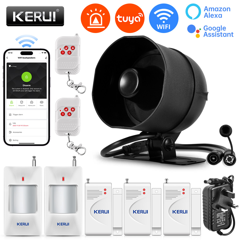 Home Security Technician - KERUI 120db 사이렌 경보 시스템 WiFi
