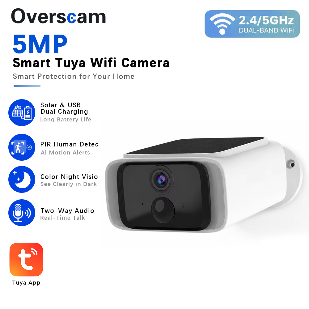 Home Security Group - Tuya 5MP 태양광 보안 카메라 가정용