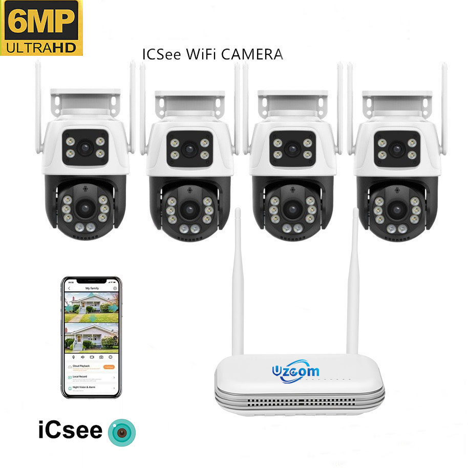 8CH 6MP 야외 IP 카메라 Wifi NVR 키트  - Home Security Video Systems 리뷰 및 가격