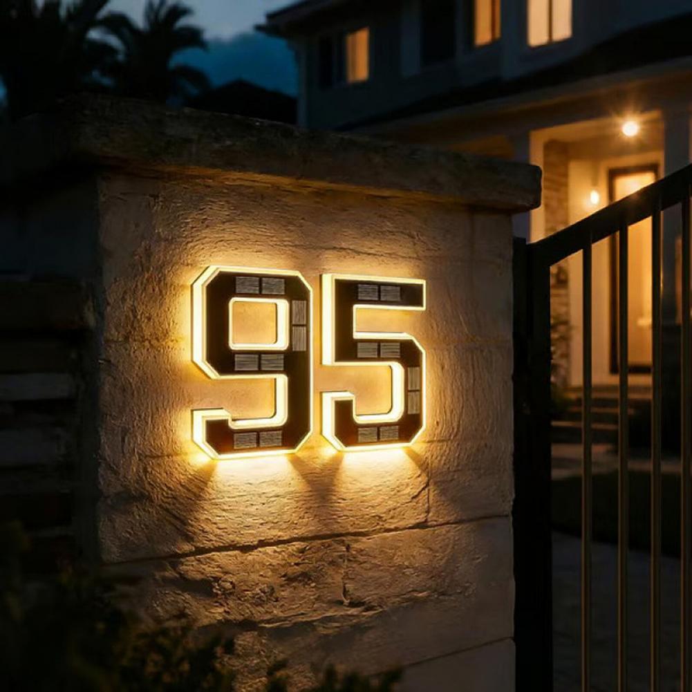 태양광 LED 주택 번호 표시판, 자동 켜짐/꺼짐 방수 - Home Security Number 리뷰 및 가격