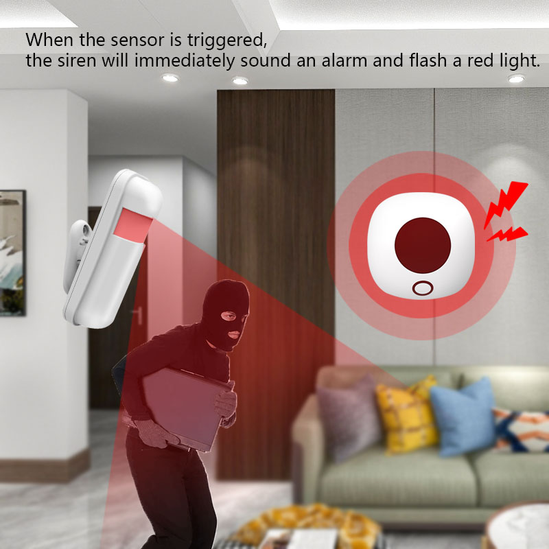 실내 433MHz 무선 사이렌 독립형 도난 경보기 시스 - Home Security Siren 리뷰 및 가격