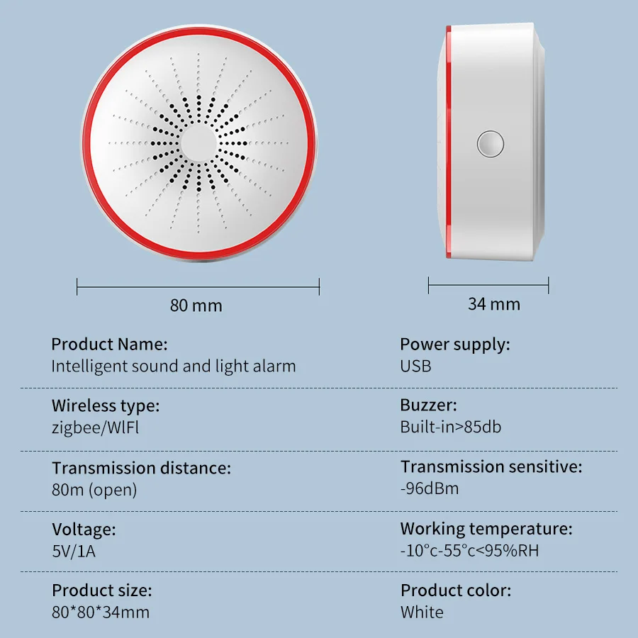 Tuya WiFi ZigBee 스마트 알람 사이렌 지능 - Home Security Siren 리뷰 및 가격