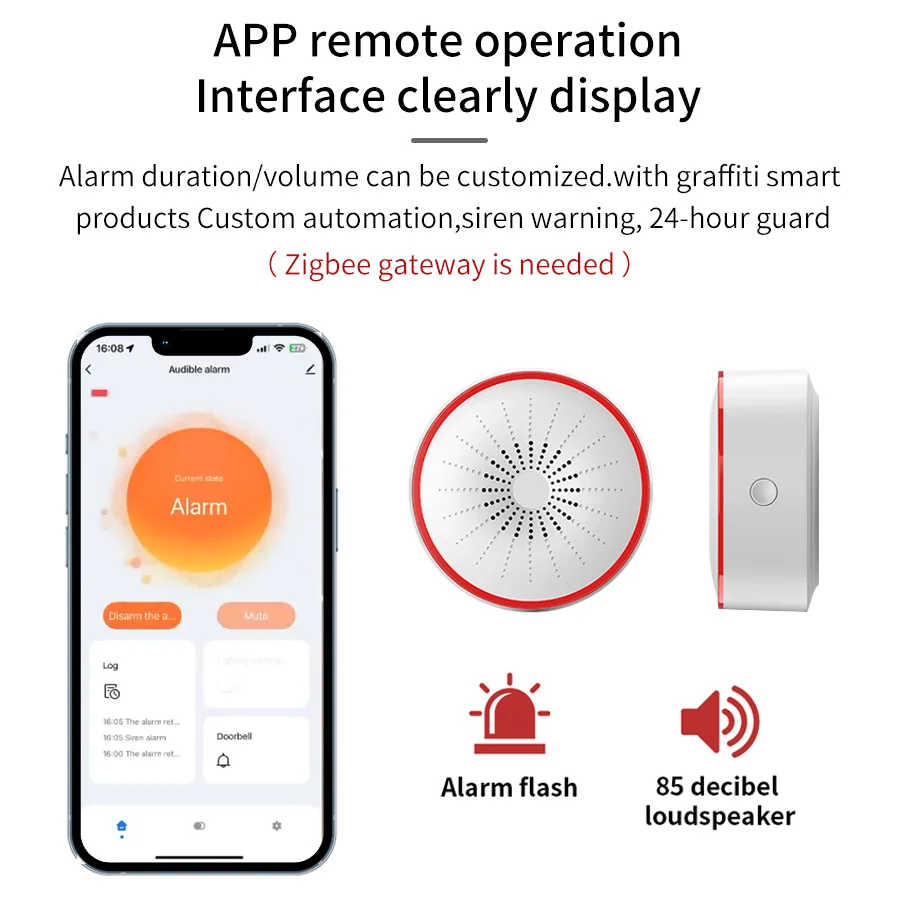 Tuya WiFi ZigBee 스마트 알람 사이렌 지능 - Home Security Siren 리뷰 및 가격