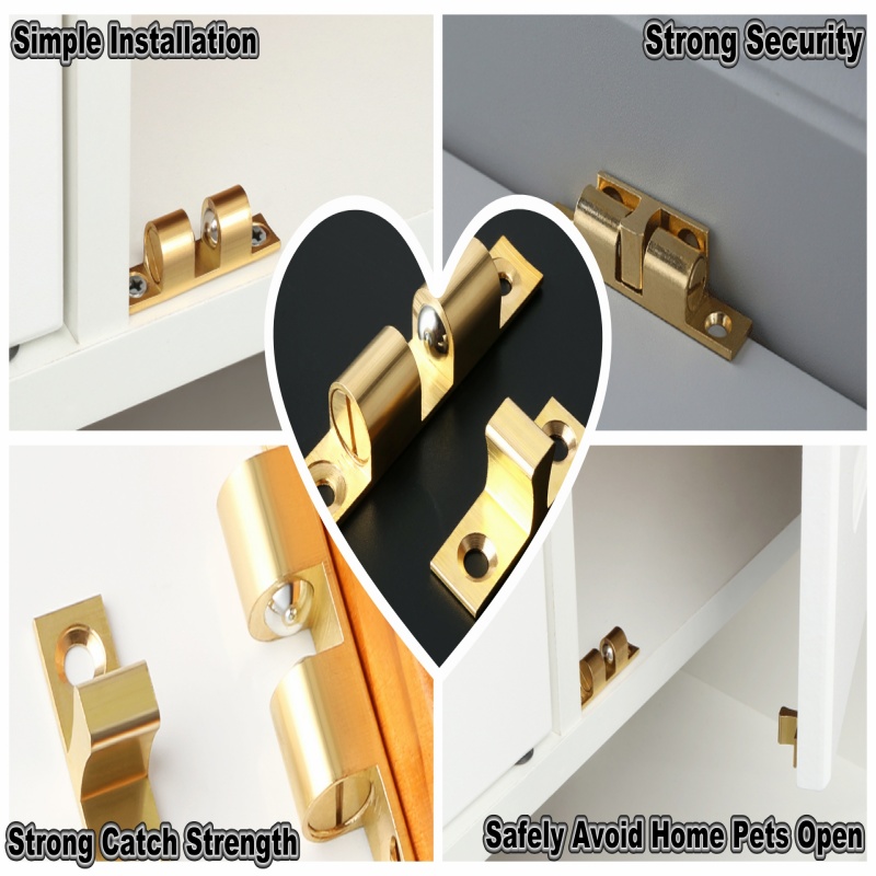 3/6pcs 캐비닛 옷장 도어 볼 캐치, 황동 더블 롤 - Home Security Tapo 리뷰 및 가격