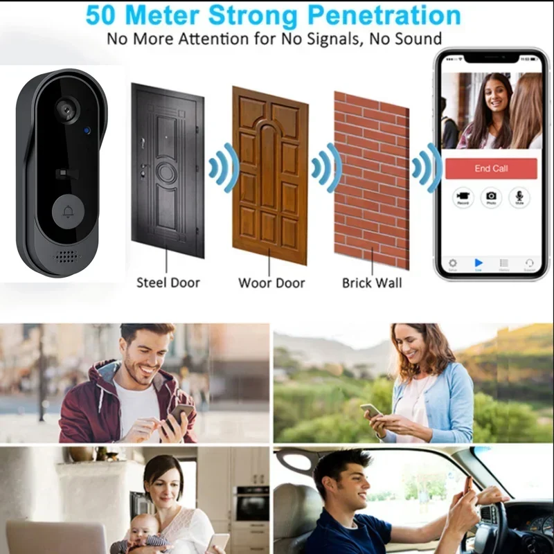 비디오 HD 무선 방수 도어벨 카메라, 야간 투시 및  - Home Security Video Systems 리뷰 및 가격