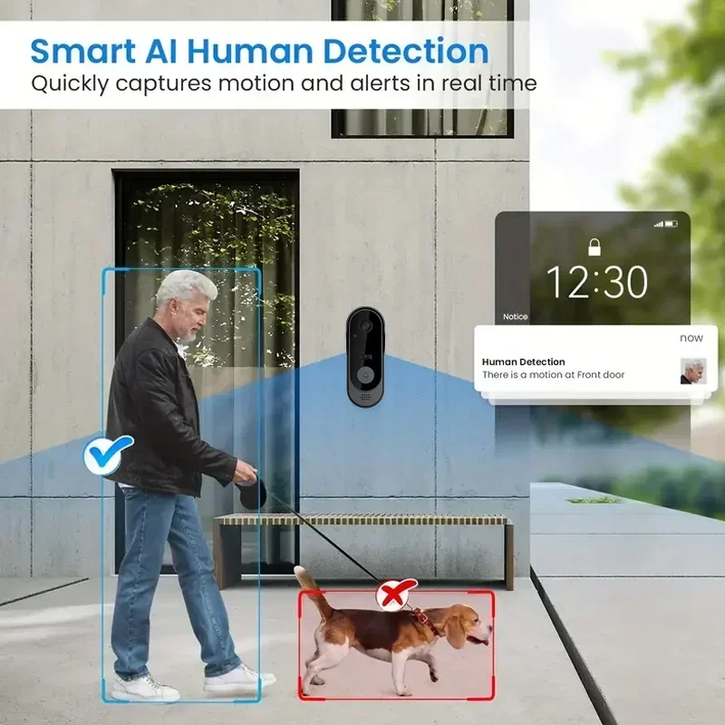 비디오 HD 무선 방수 도어벨 카메라, 야간 투시 및  - Home Security Video Systems 리뷰 및 가격