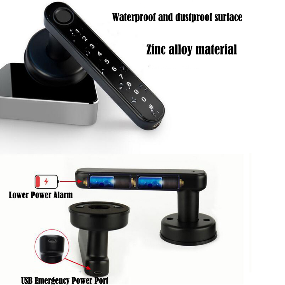 TTLock 스마트 블루투스 지문 잠금 장치 전자 손잡 - Home Security Locks For Doors 리뷰 및 가격