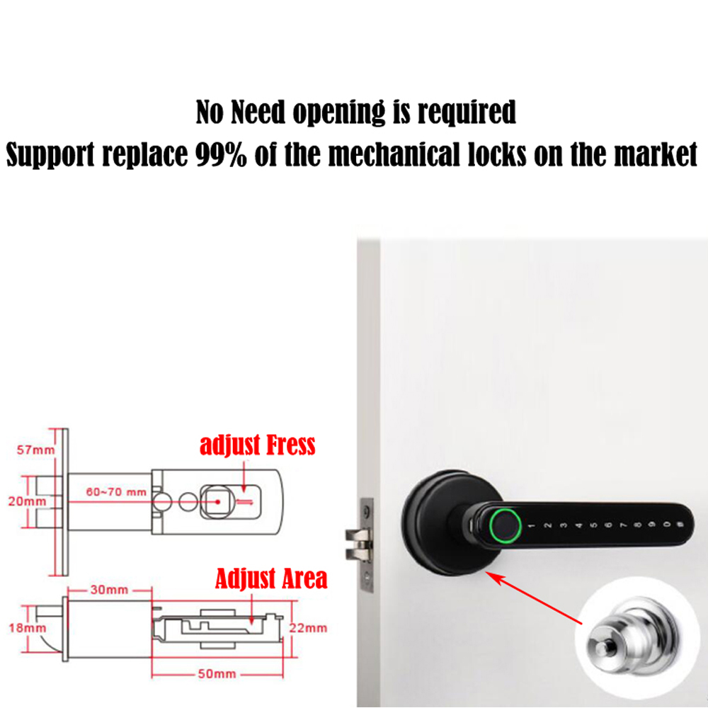 TTLock 스마트 블루투스 지문 잠금 장치 전자 손잡 - Home Security Locks For Doors 리뷰 및 가격