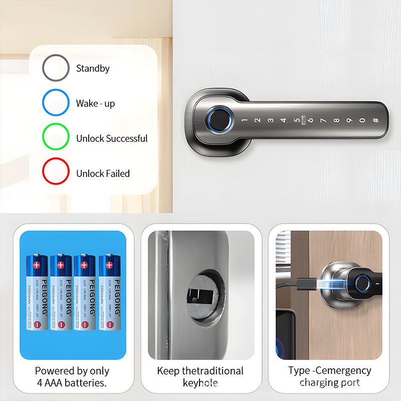 홈 보안 장치 스마트 지문 도어락 디지털 전자 핸들 잠 - Home Security Group 리뷰 및 가격