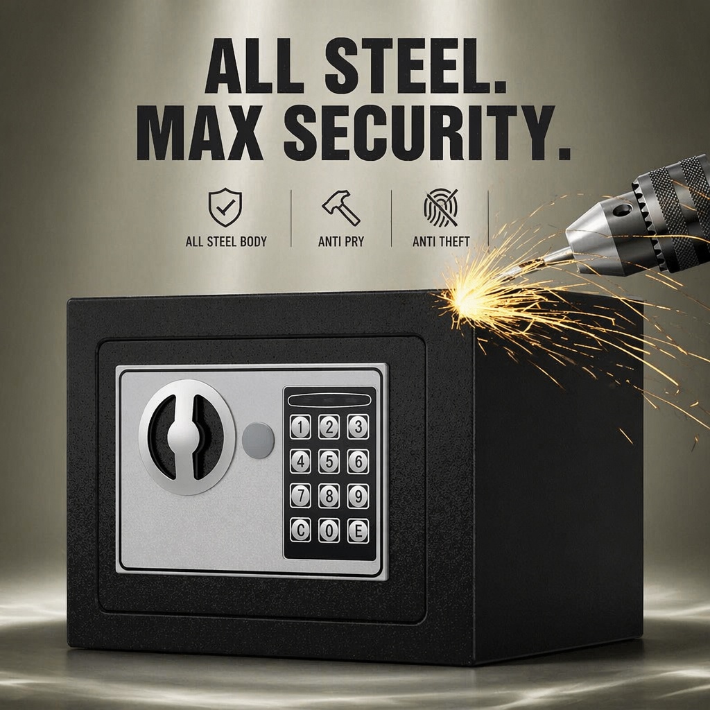 올스틸 전자 디지털 키패드 금고, 이중 비밀번호 키 잠 - Home Security Group 리뷰 및 가격