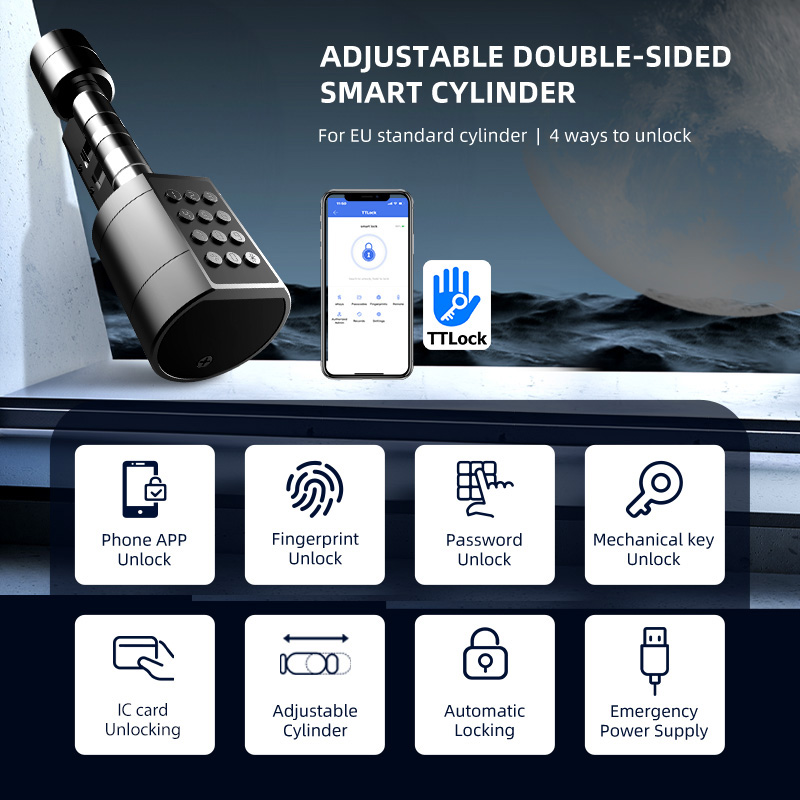 스마트 유로 원통형 도어락 ttlock 앱 키리스 보안 - Home Security Group 리뷰 및 가격