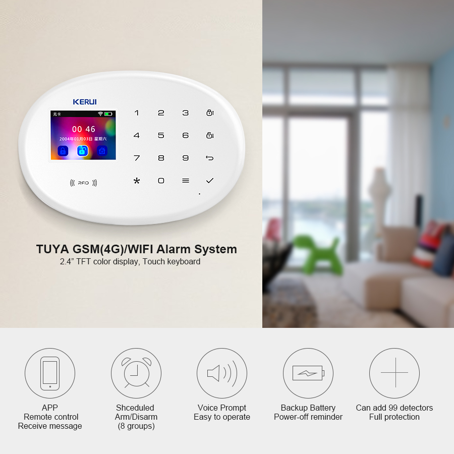KERUI W202 와이파이 GSM 경보 시스템 키트, - Home Security Technician 리뷰 및 가격