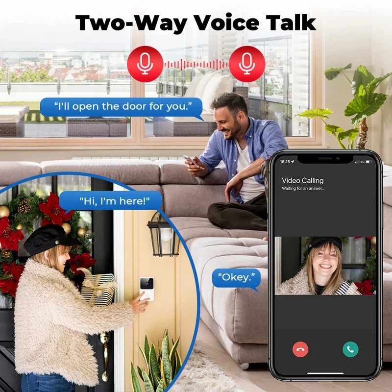 스마트 홈 WiFi 비디오 초인종 무선 전화 양방향 인 - Home Security Video Systems 리뷰 및 가격