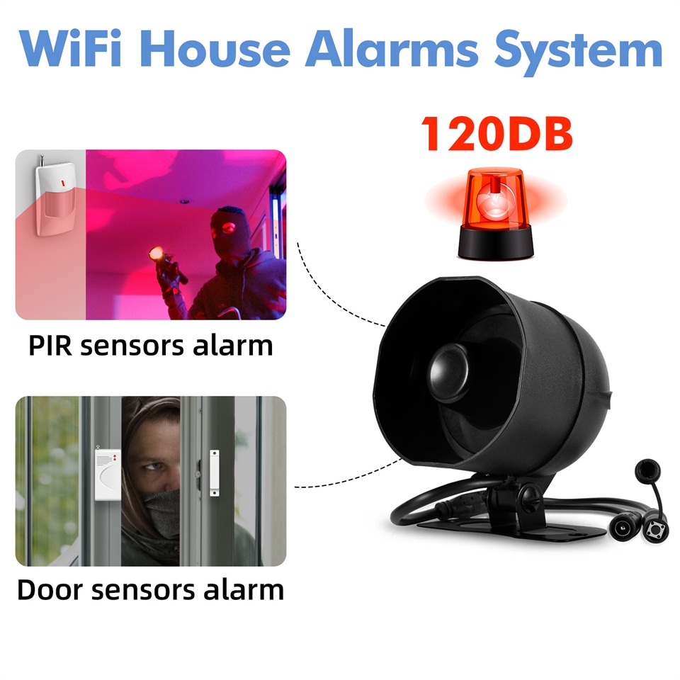 KERUI 120db 사이렌 경보 시스템 WiFi Tu - Home Security Technician 리뷰 및 가격