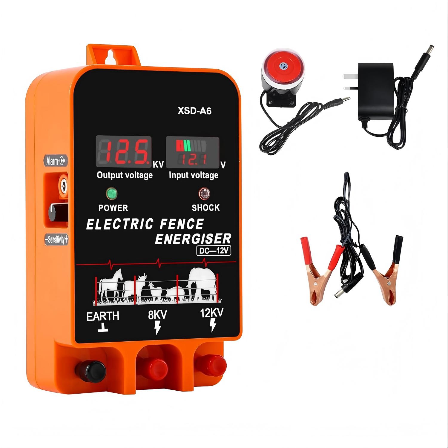 20KM 전기 울타리 에너자이저 5.5줄 LCD 디스플 - Home Security Electric Fence 리뷰 및 가격