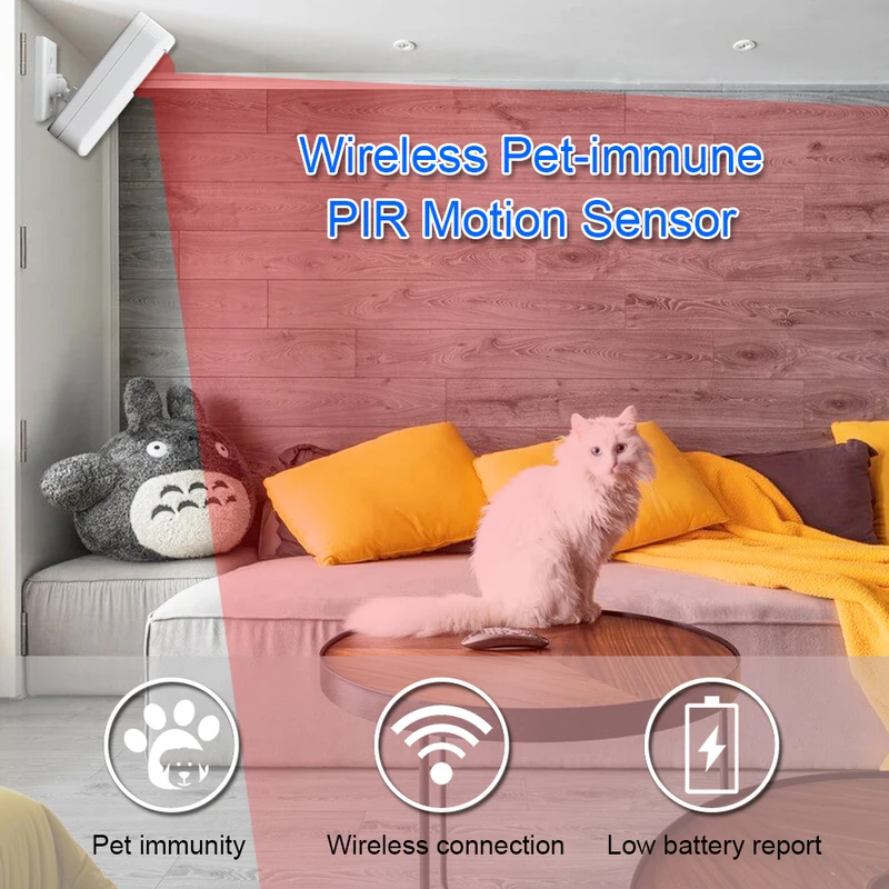 흰색 무선 적외선 감지기, PIR 모션 알람 센서, 스 - Pet Immune Pir Sensor 리뷰 및 가격