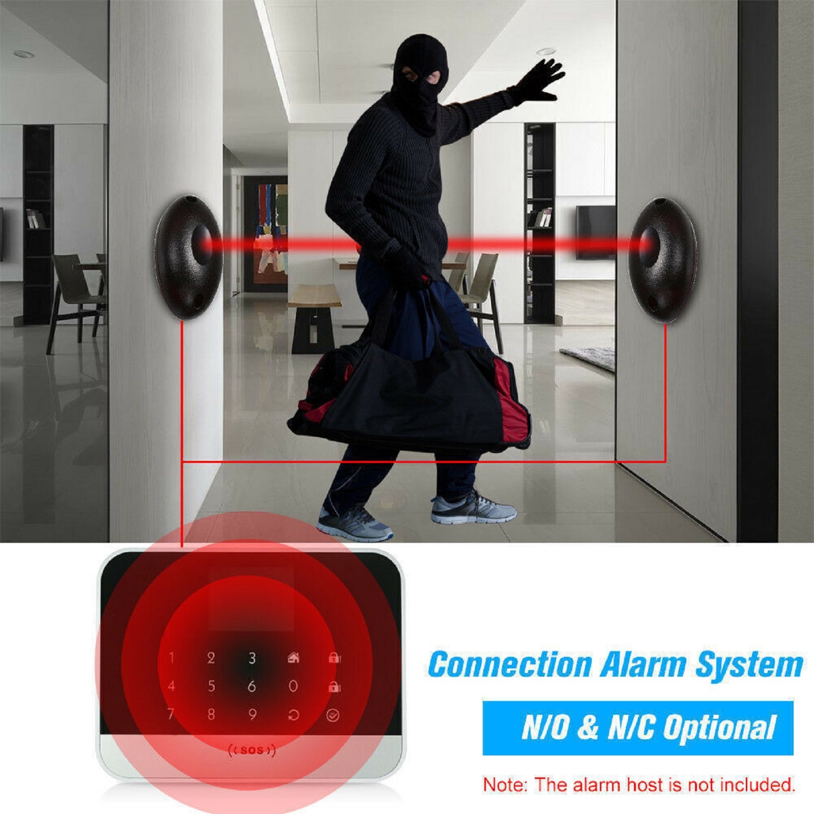 방수 액티브 광전 단일 빔 적외선 레이저 센서, 장애물 - Home Security Laser System 리뷰 및 가격