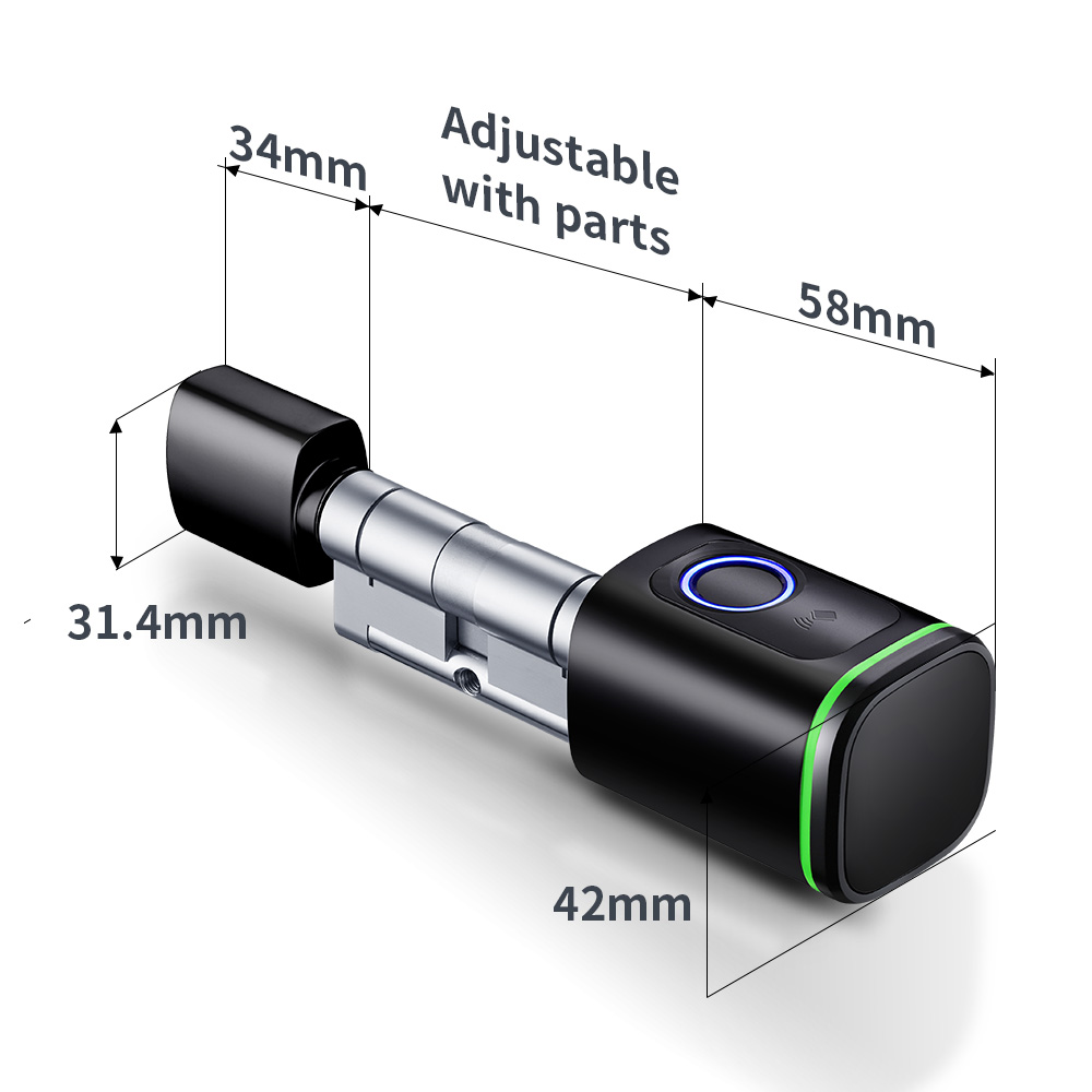 스마트 실린더 잠금 장치 Tuya 60-90mm 전기  - Home Security Group 리뷰 및 가격